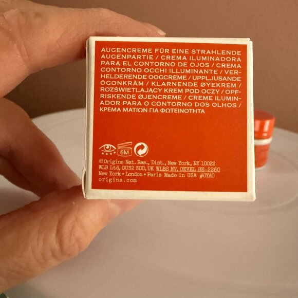 Origins Ginzing Brightening Eye Cream Cool Tone Full Size 0.5 Fl Oz - Picture 3 of 5